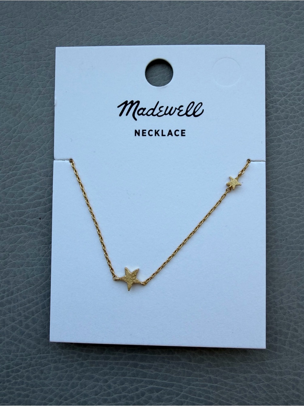 Madewell Shimmer Star Station necklace in Vintage Gold